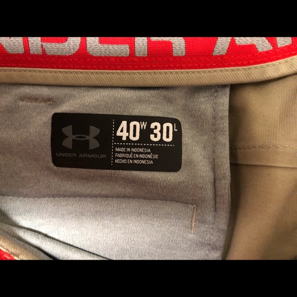 Underarmour chinos navy blue and tan. 40/30 - Picture 2 of 3